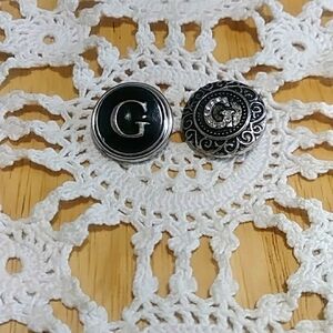 Snap Jewelry - Alphabet Initial Snap Buttons Letter G